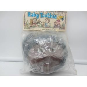 Mangelsens Baby Toothie Black Hair Brown Eyes African American Doll Head Pigtail